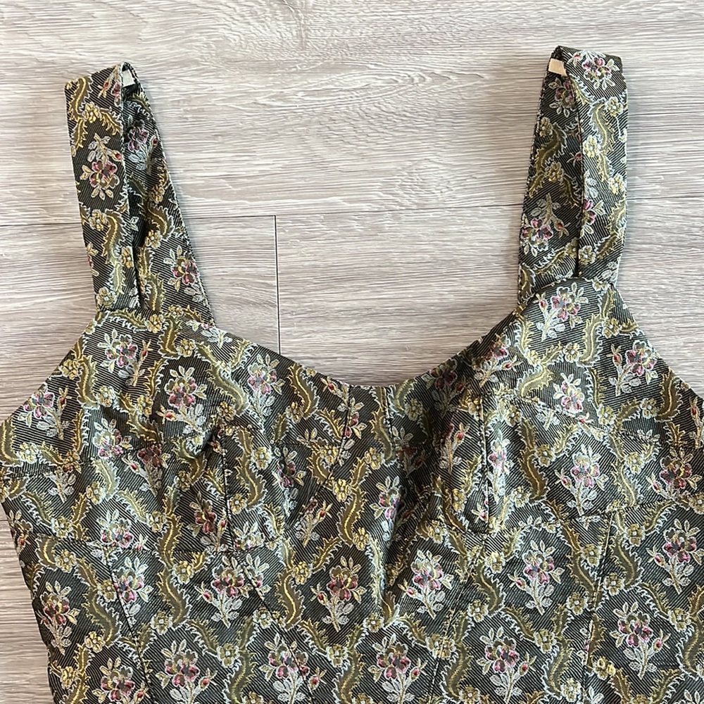 Nanette Lepore Vintage Tapestry Brocade Corset Top - Picture 3 of 7